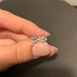 GENUINE Pandora Wishbone Stud Earrings